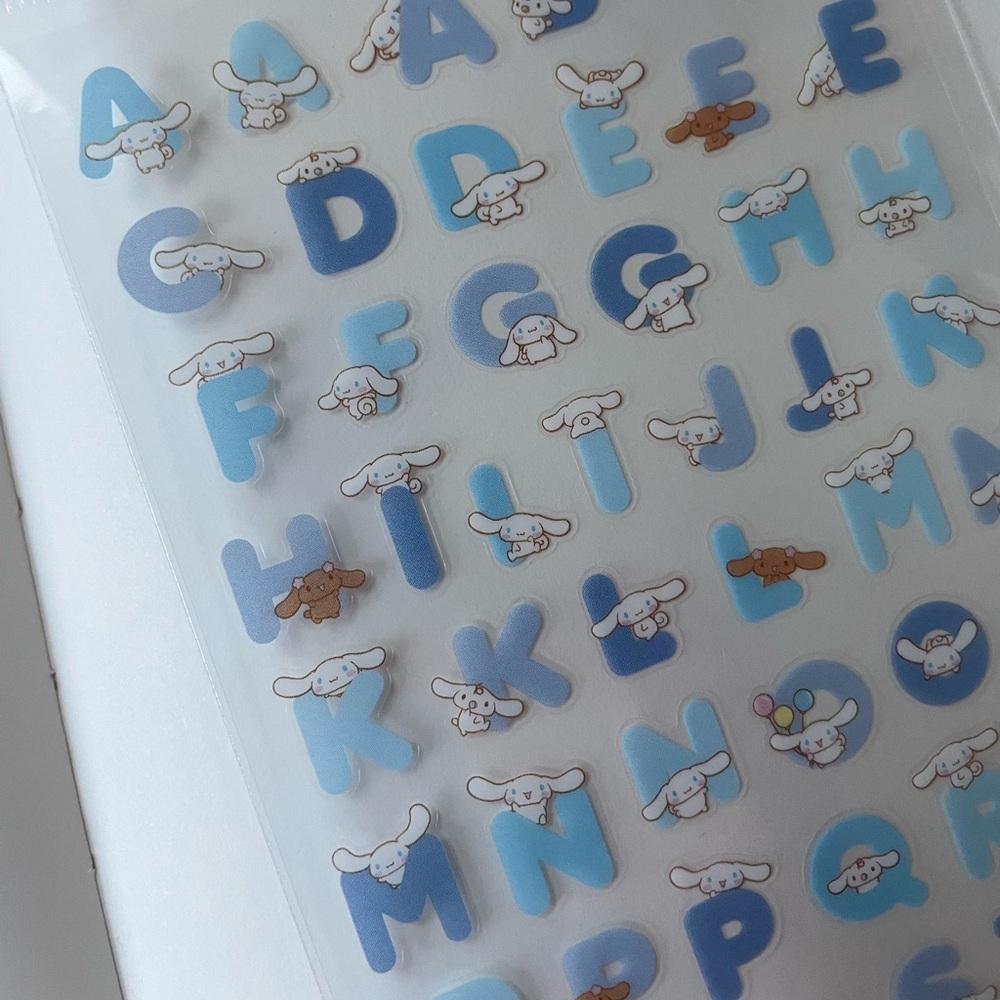 Cinnamoroll alphabet stickers - Picture 2 of 5